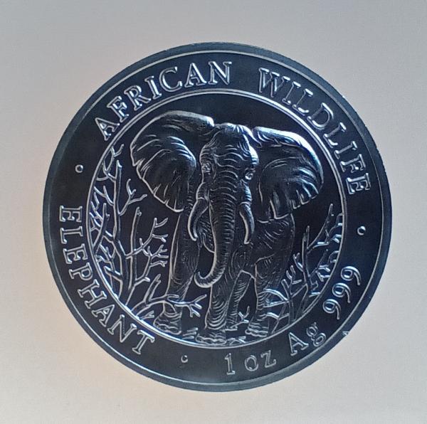 Somalia Elefant 1 Unze Silber 2004 stgl